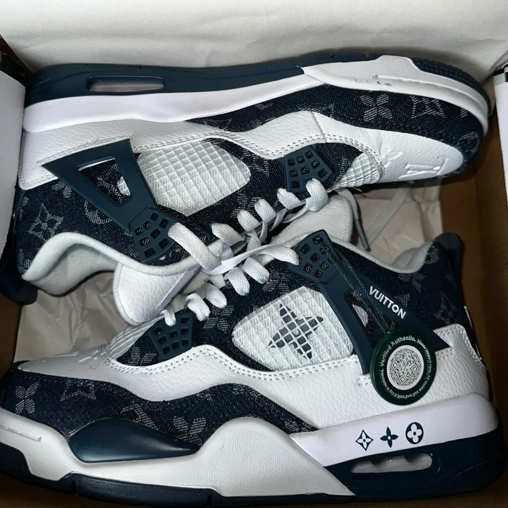 J4【used】ルイヴィトン　LOUIS VUITTON レザーコンビスニーカー semi-new, only used twice | Shoes | Air Jordan 4 Louis Vuitton
